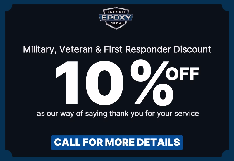 Fresno Epoxy Crew™ - Military, veteran, and responder discount ad